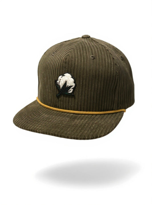 Olive Corduroy Snapback